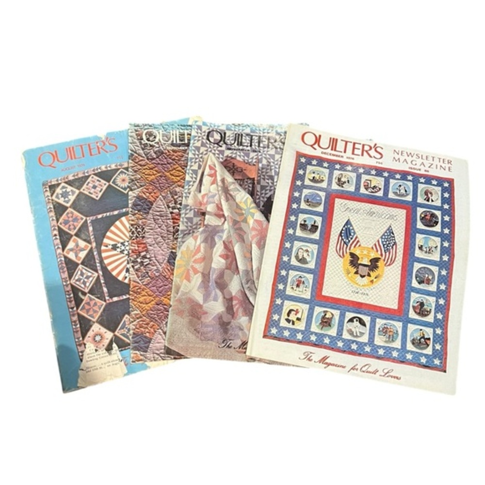 Quilter's Newsletter Magazine‎ Lot of 4 Issues 1976 VINTAGE Fun Patterns America